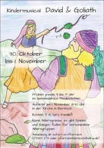 Flyer Kindermusical David und Goliath