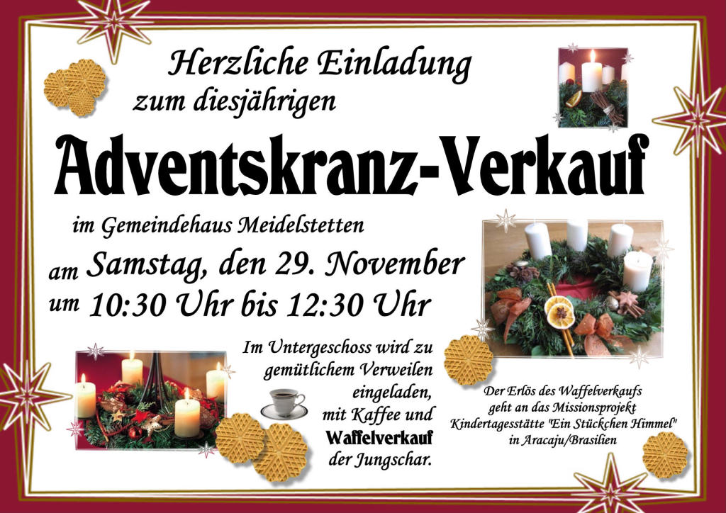 Adventskranz Verkauf 2014_ halbseitig