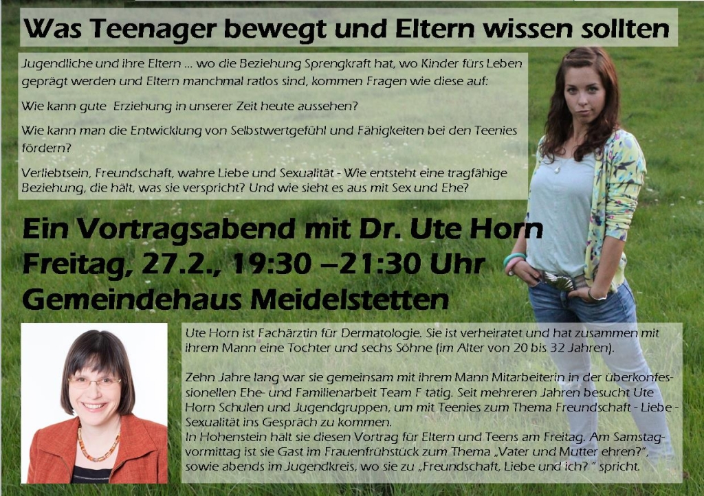 Ute Horn Vortrag Werbung - Version 2a